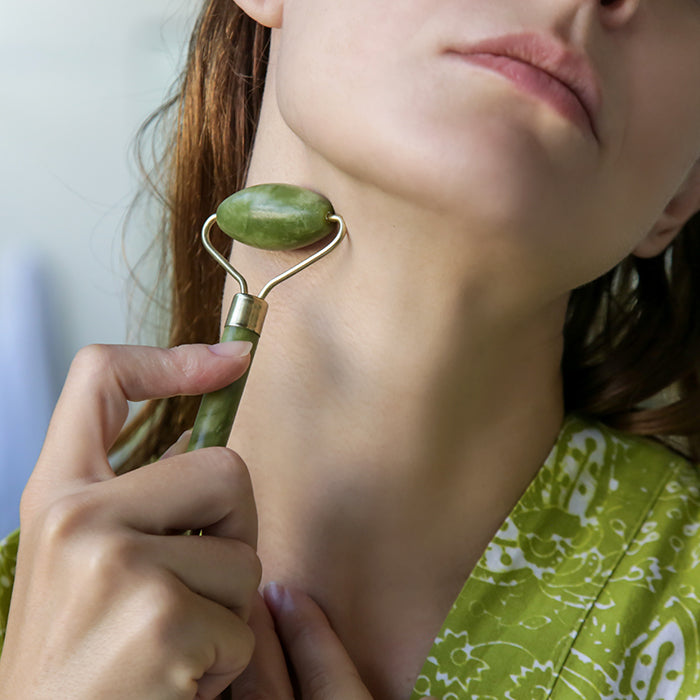 Jade roler i gua sha SET (self-care)